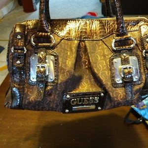 Brown GUESS Dome Purse